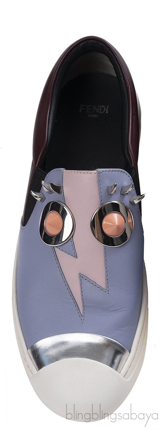 Fendi Monster Slip On Sneakers