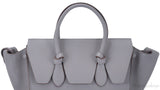 Taupe Leather Tie Tote Bag