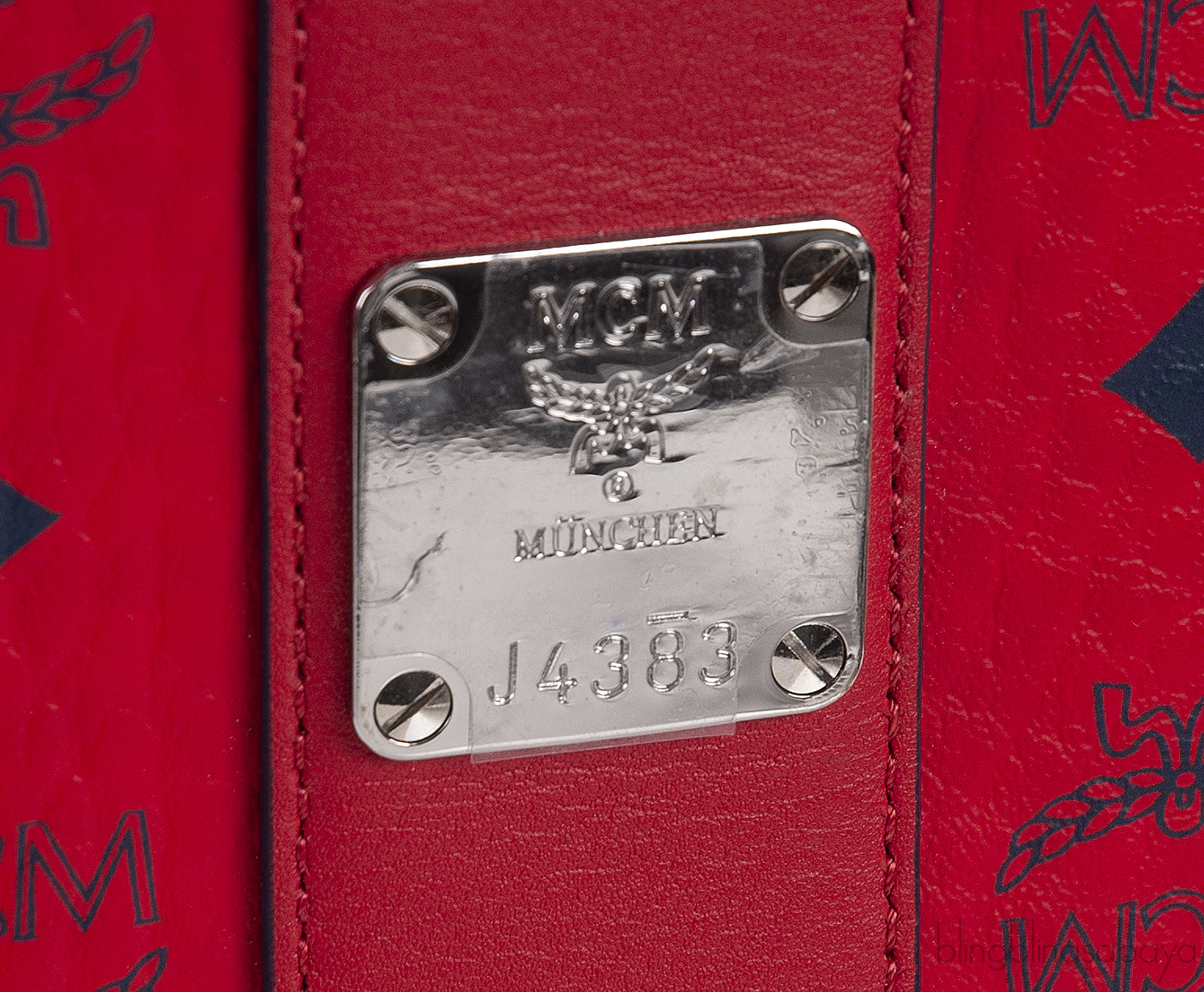 Visetos Large Liz Reversible Shopper Tote Ruby Red