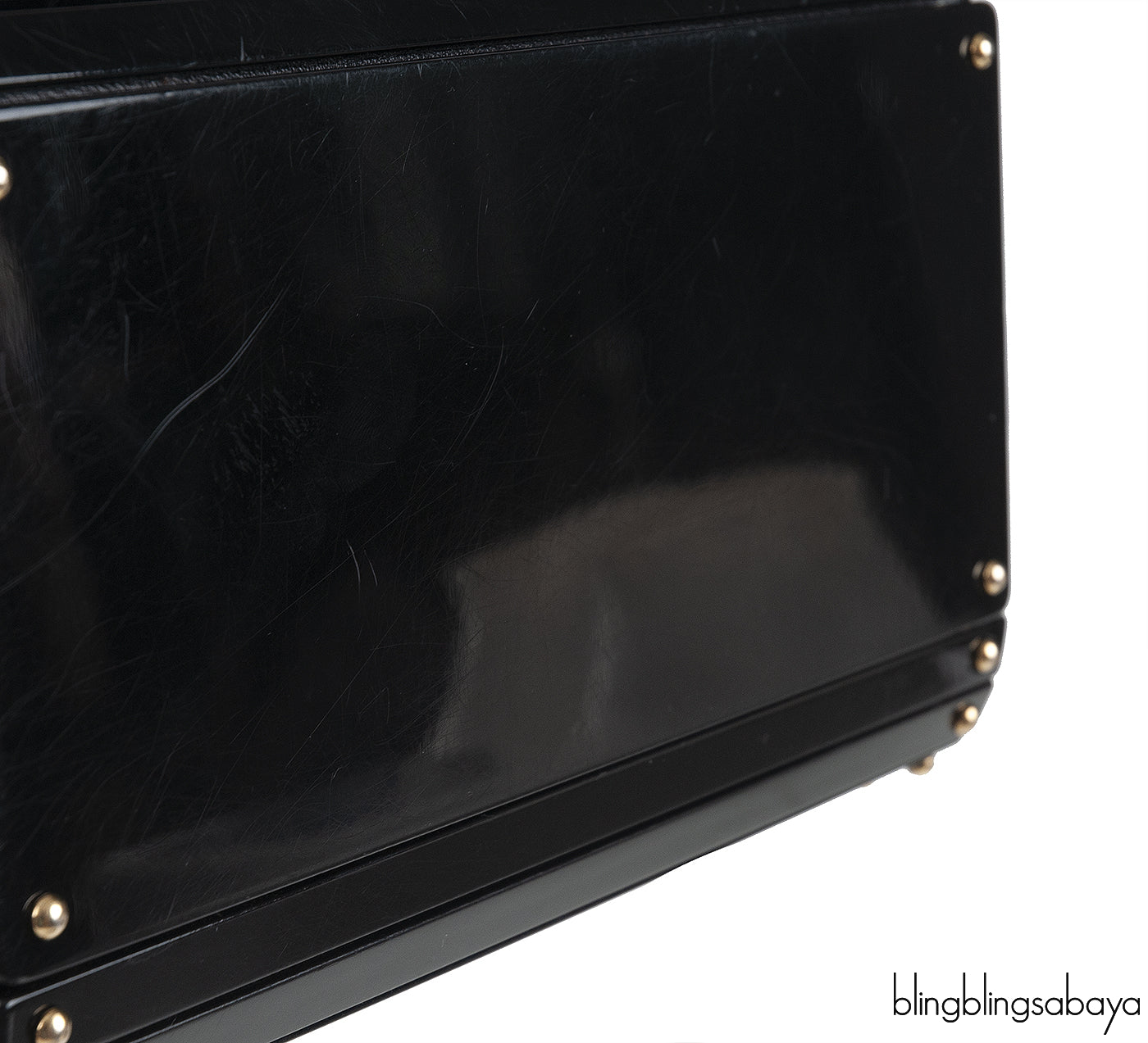 Black Hard Clutch Shoulder Bag
