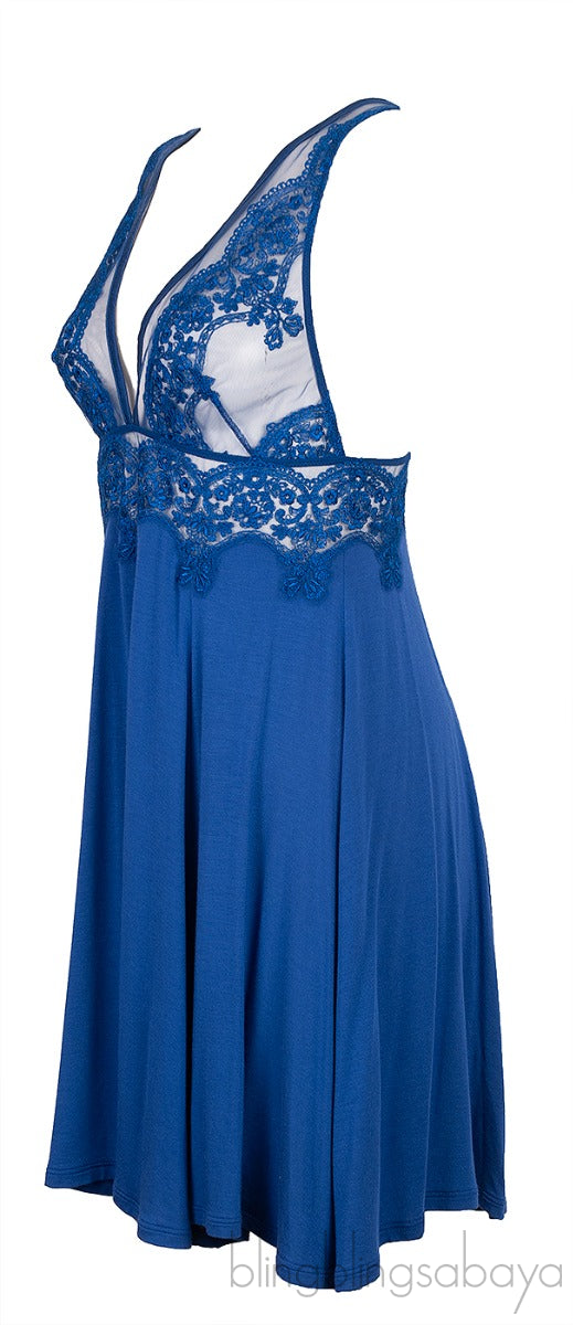 Blue V-neck Camisole Top