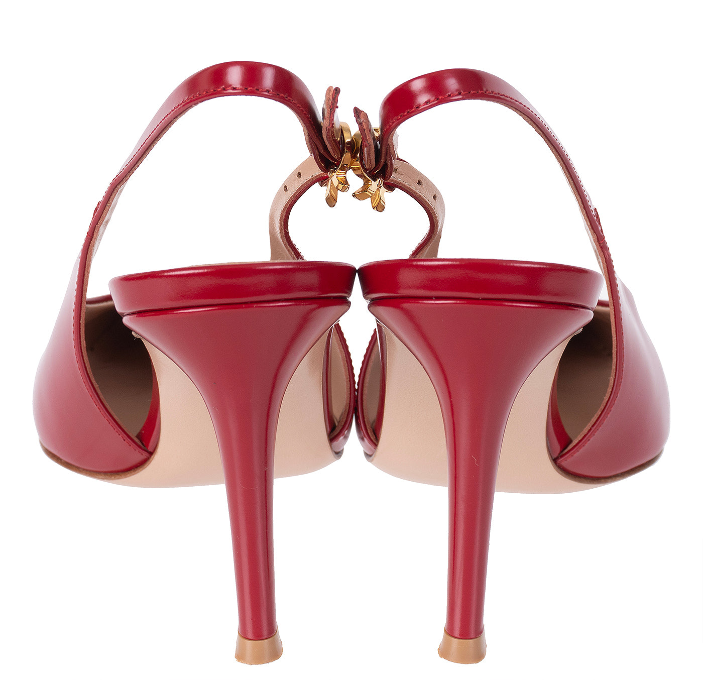 Gianvito Rossi Red Patent Robbie 85 Slingback Heels 36