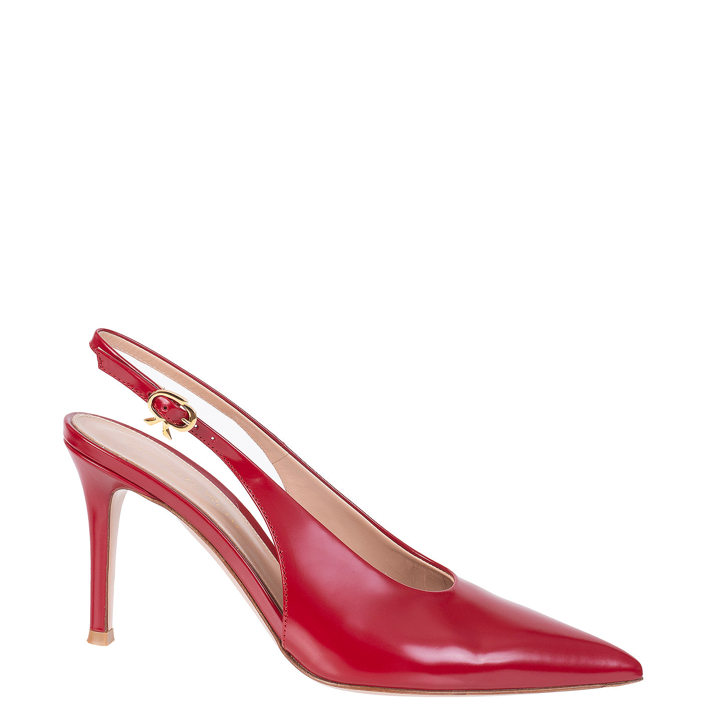 Gianvito Rossi Red Patent Robbie 85 Slingback Heels 36