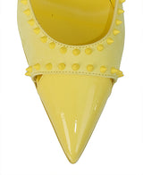 Christian louboutin Duvette Spikes 100 Suede Yellow Pumps