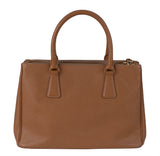 Prada Galleria Double Zip Camel Medium Shoulder Bag