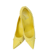 Christian louboutin Duvette Spikes 100 Suede Yellow Pumps