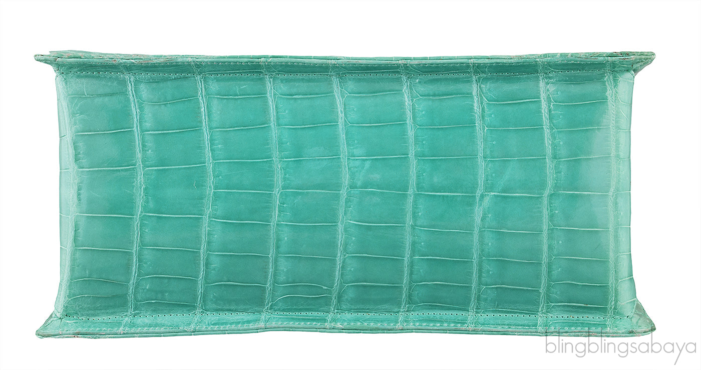 Tiffany Blue Cornelia Lunch Box Crocodile Bag