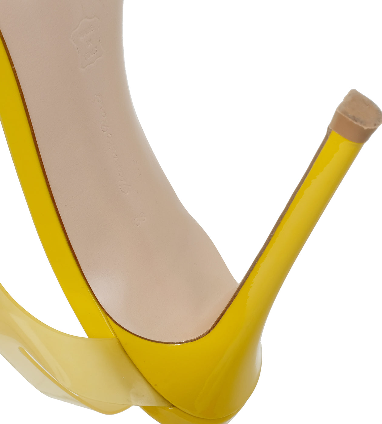 Gianvito Rossi Yellow Metropolis PVC Slingback Sandals