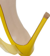 Gianvito Rossi Yellow Metropolis PVC Slingback Sandals