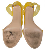 Gianvito Rossi Yellow Metropolis PVC Slingback Sandals