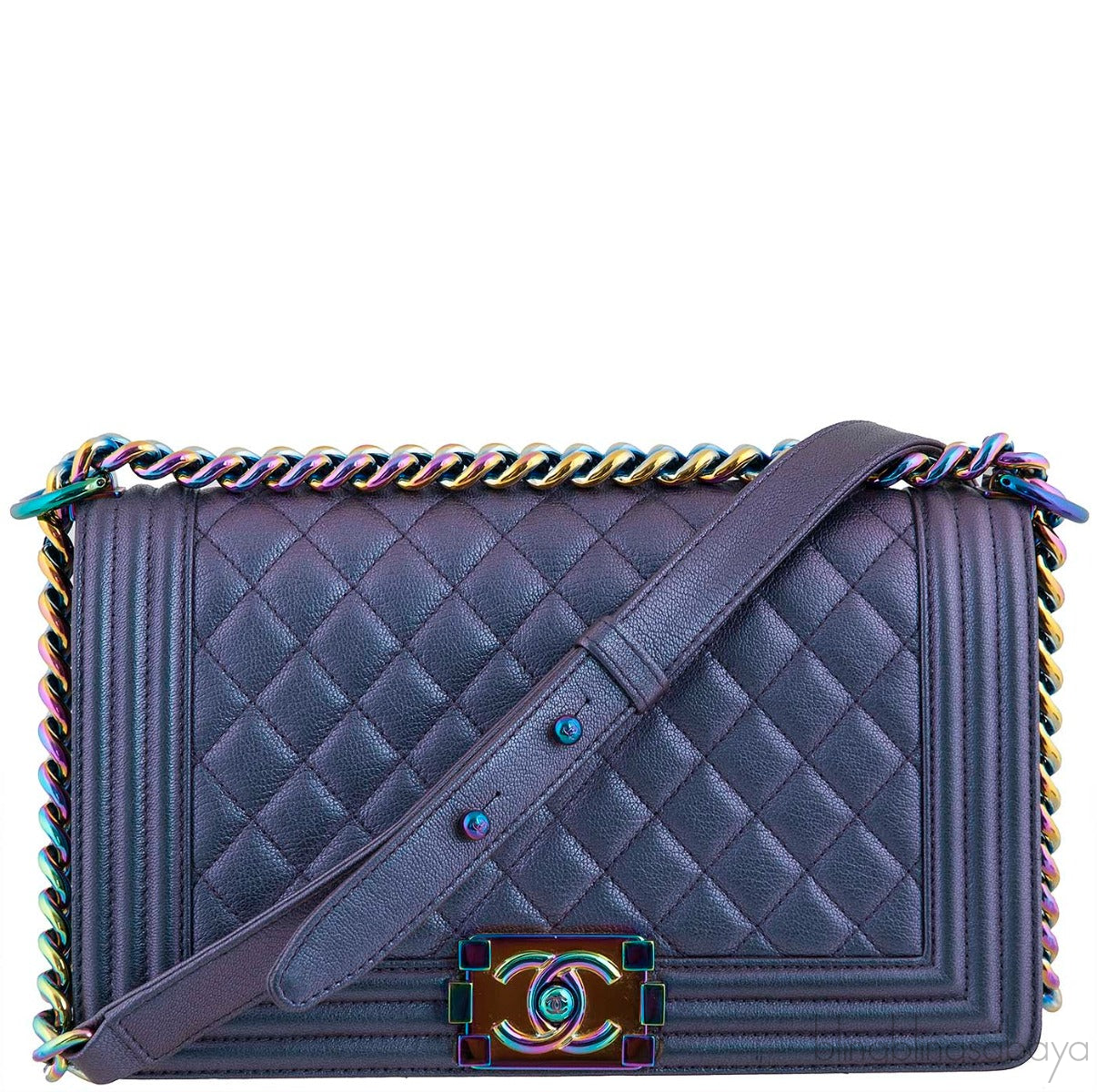Le Boy Iridescent Medium Flap Bag
