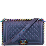 Le Boy Iridescent Medium Flap Bag
