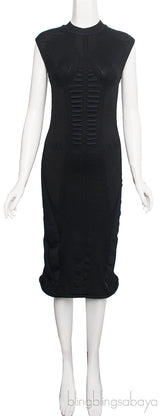 Black Tech Knit Dress