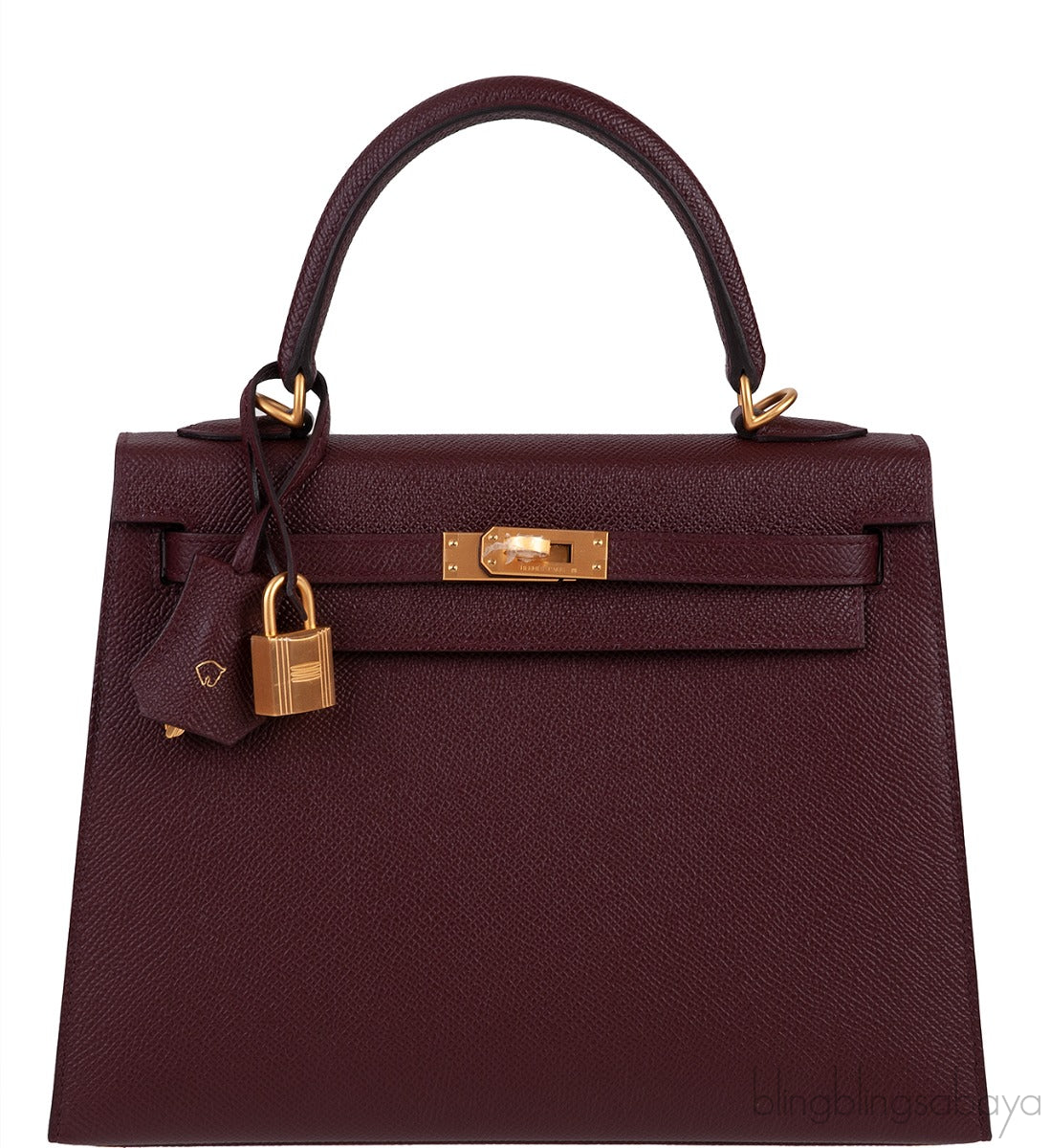 Hermes Special Order Kelly 25 Rouge and Gris Perle Epsom Sellier BGHW