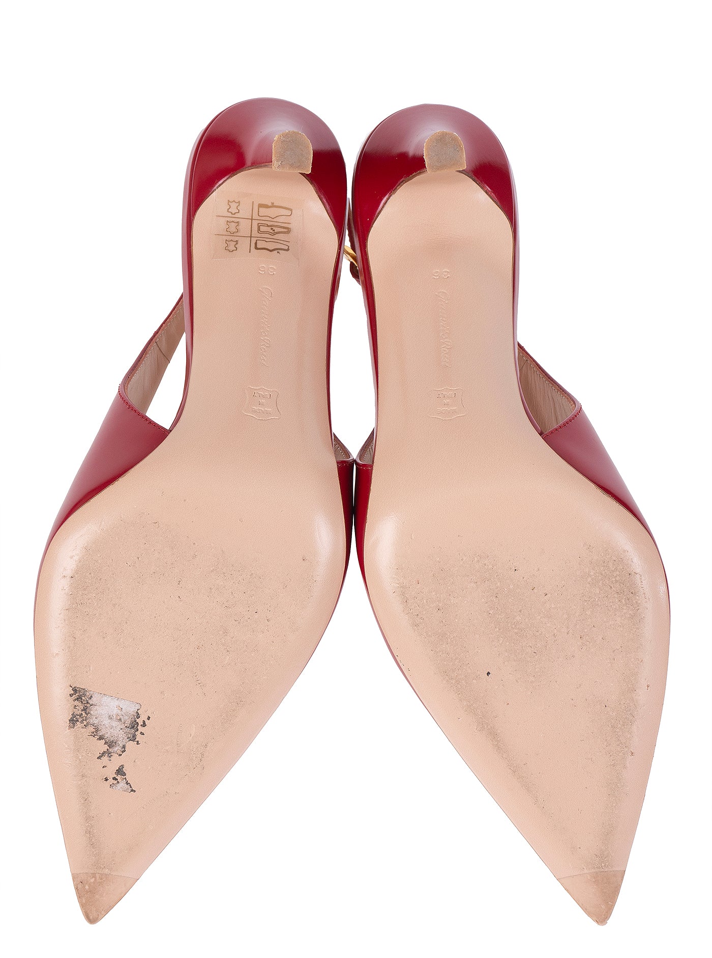 Gianvito Rossi Red Patent Robbie 85 Slingback Heels 36
