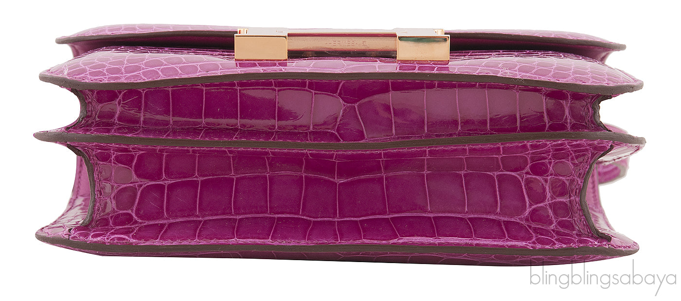 Constance Mini Rose Sheherazade Crocodile