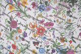 The Hacker Project Flora Print Silk Scarf White