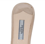 Prada Suede Crystal Mid-heel Sandals