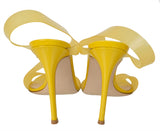 Gianvito Rossi Yellow Metropolis PVC Slingback Sandals