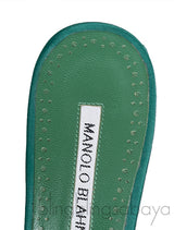 Emerald Jeweled Buckle Sandals