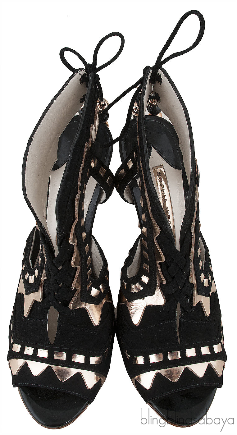 Cut-out Suede Leather Sandals