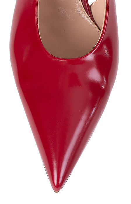 Gianvito Rossi Red Patent Robbie 85 Slingback Heels 36