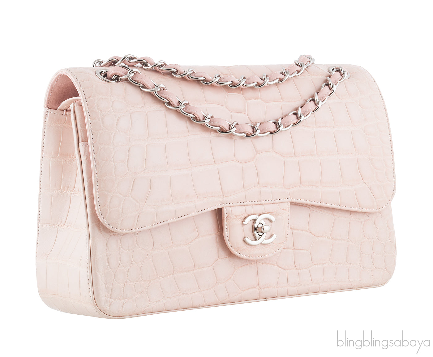 Light Pink Jumbo Crocodile Bag