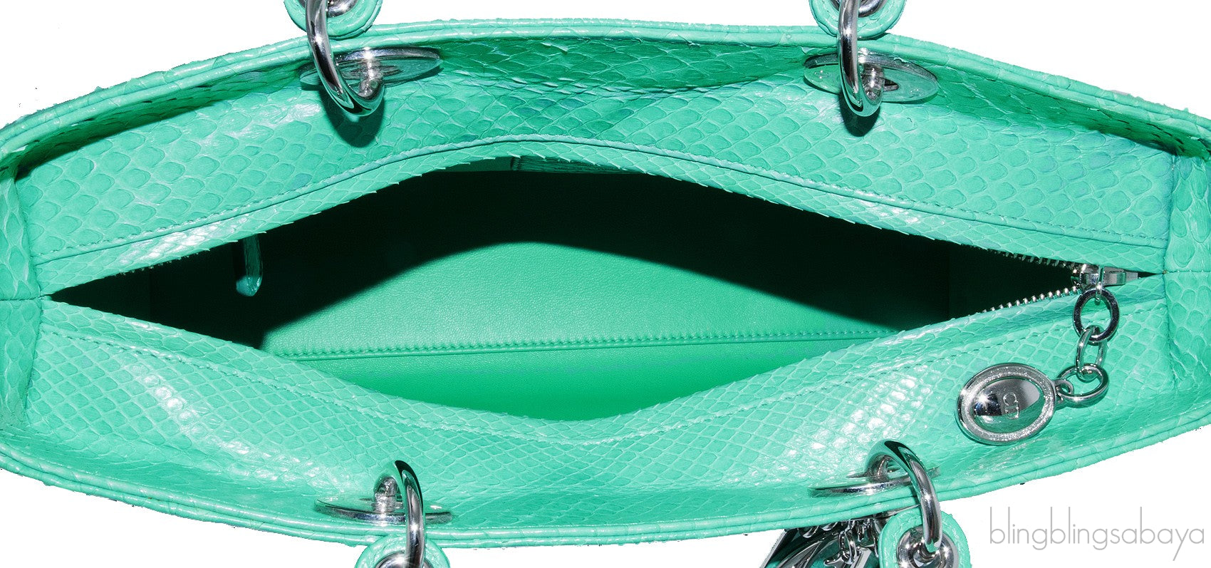 Lady Dior Green Python