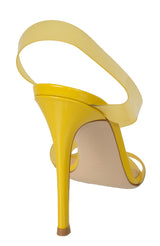 Gianvito Rossi Yellow Metropolis PVC Slingback Sandals