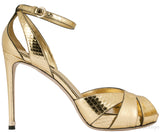 Gold Slingback Peep Toe Pump