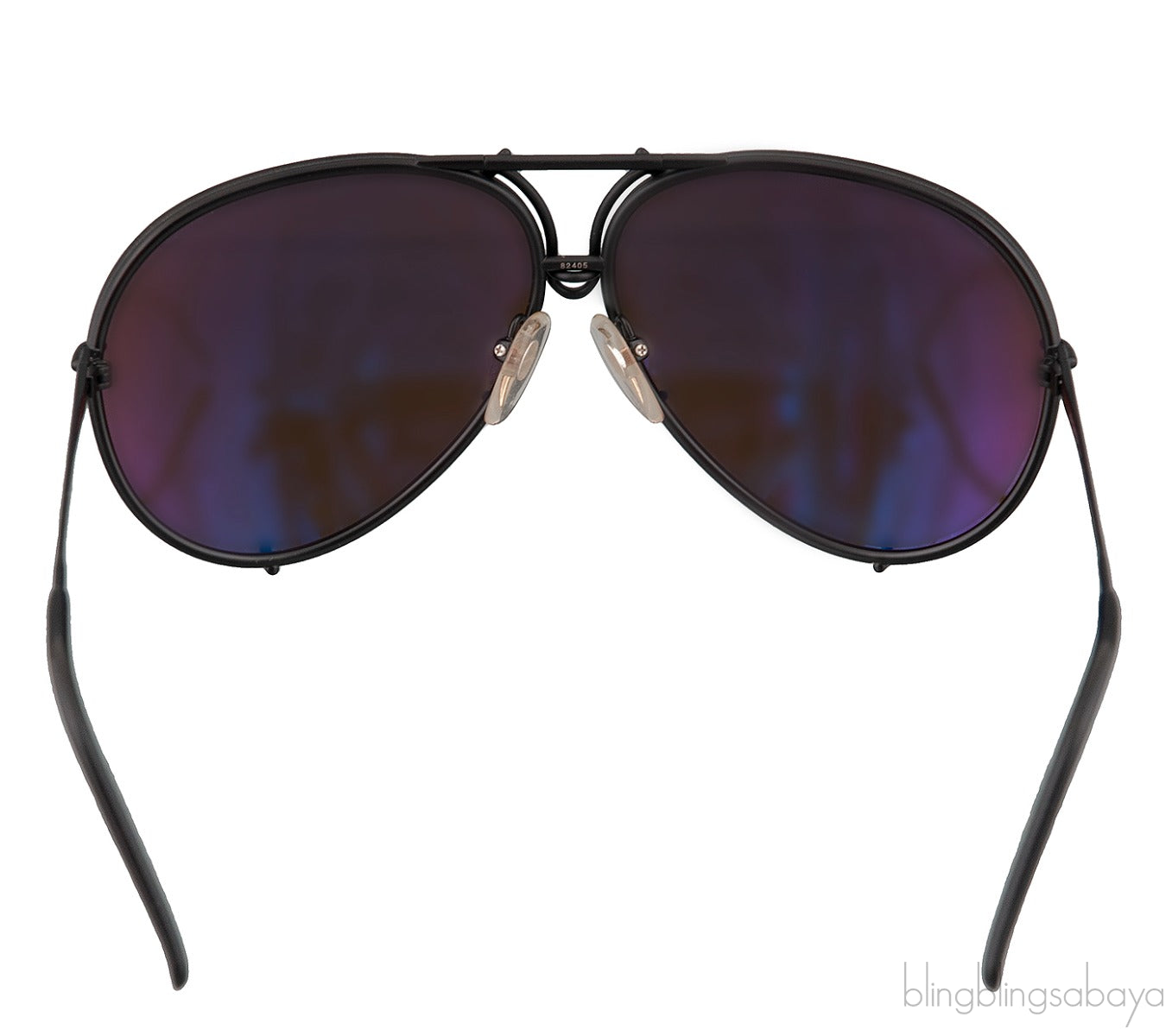 P8478 Aviator Black Sunglasses
