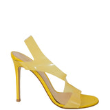 Gianvito Rossi Yellow Metropolis PVC Slingback Sandals