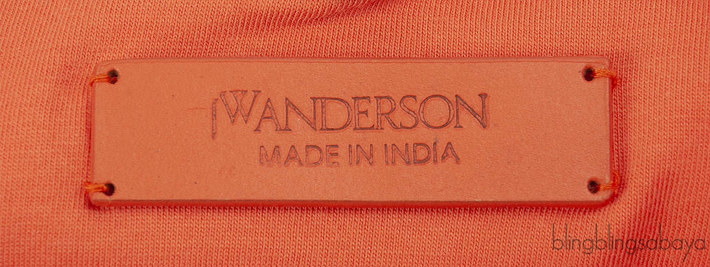 JW Anderson Mini Sequin Orange White Shopper Bag