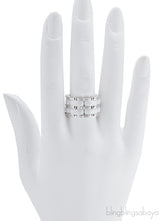 White Ceramic Diamond Ultra Ring