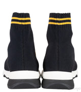 Black Knit Sock Logo Sneaker