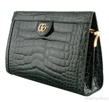 Ophidia Crocodile Green Shoulder Bag