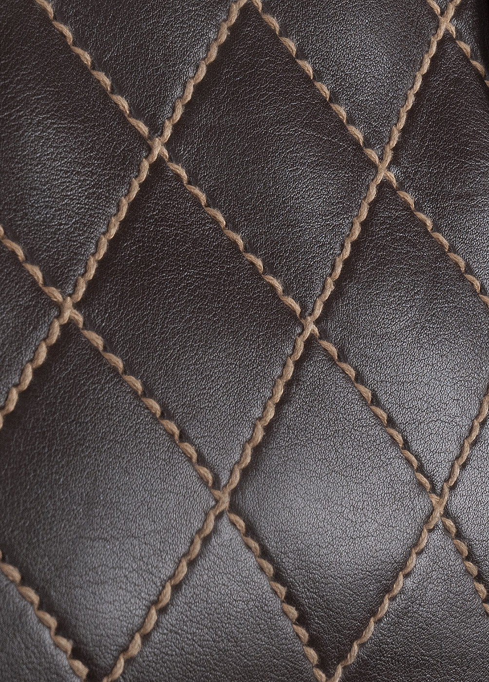 Chanel Wild Stitch CC Coffee Brown Handbag