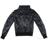Black Polyester Men\'s Hoodie Jacket