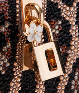 Dolce & Gabbana Leopard Crystal Hard Clutch Shoulder Bag