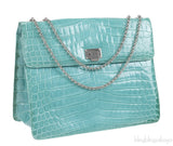 Glazed Crocodile Lunchbox Large Tiffany Blue Bag
