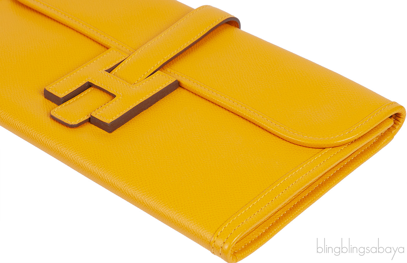 Jige Elan Clutch Epsom Jaune d\'Or