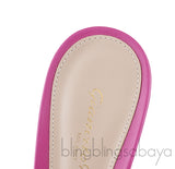 Pink PVC Bow Slide Sandals