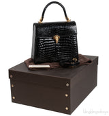 Black Signature Crocodile Bag GHW