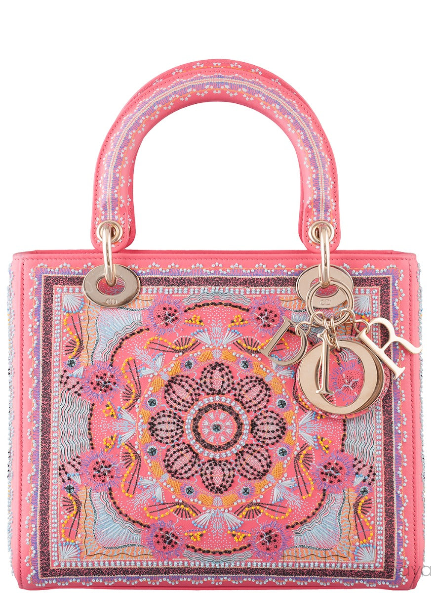 Lady Dior Multicolor Light Pearls & Thread Embroidery