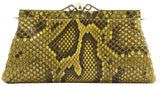 Yellow Python Clutch Bag