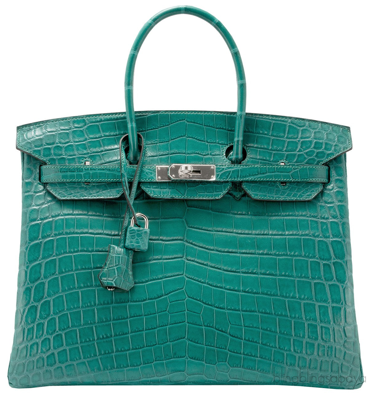 Birkin 35 Malachite Matte Crocodile