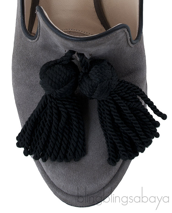 Suede Dexley Tassle Mule