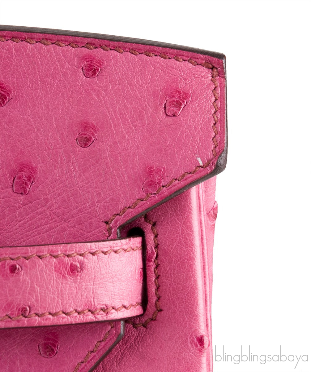 Birkin 30 Fuchsia Pink Ostrich PHW