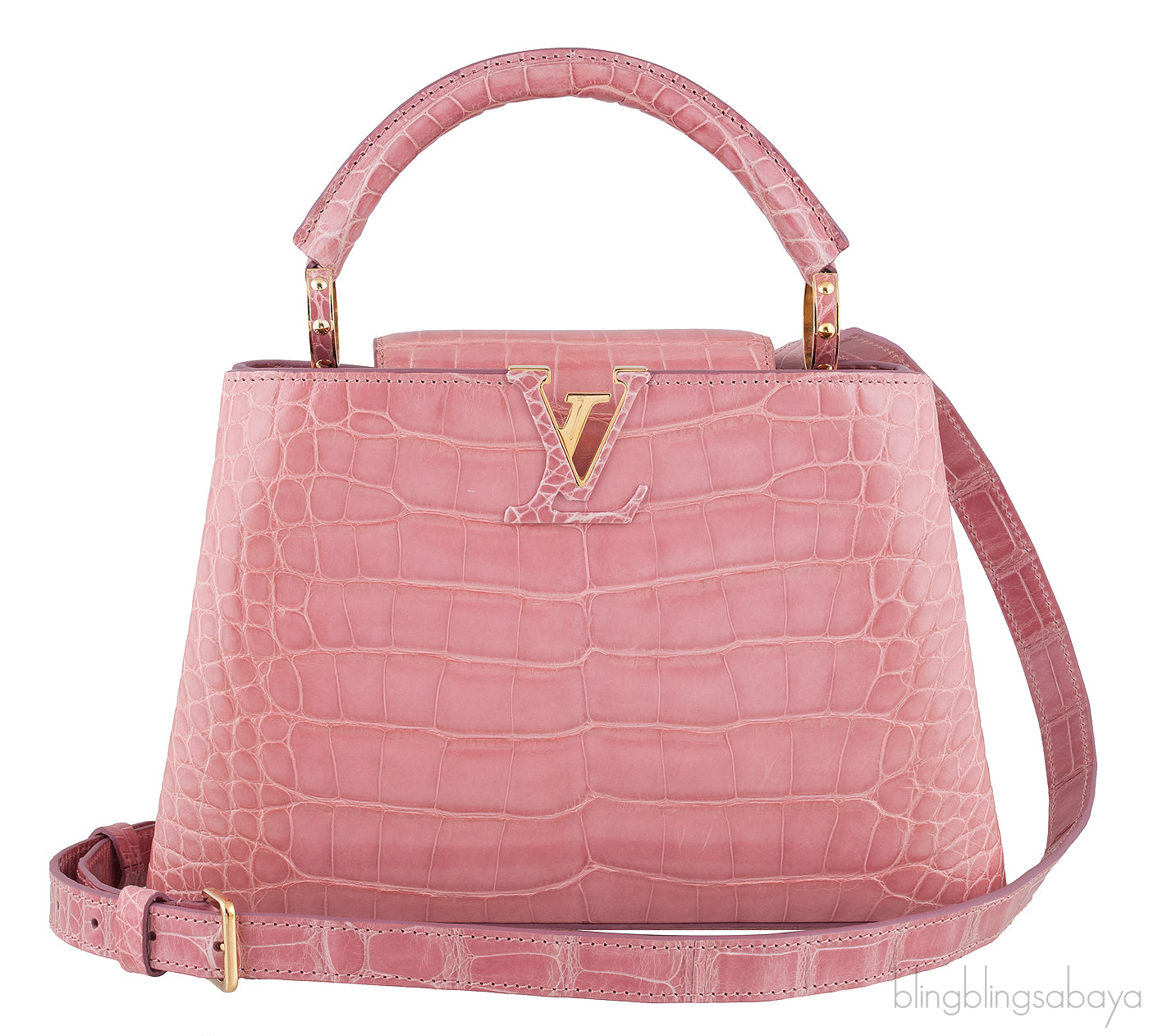Capucines Vieux Rose Crocodile BB