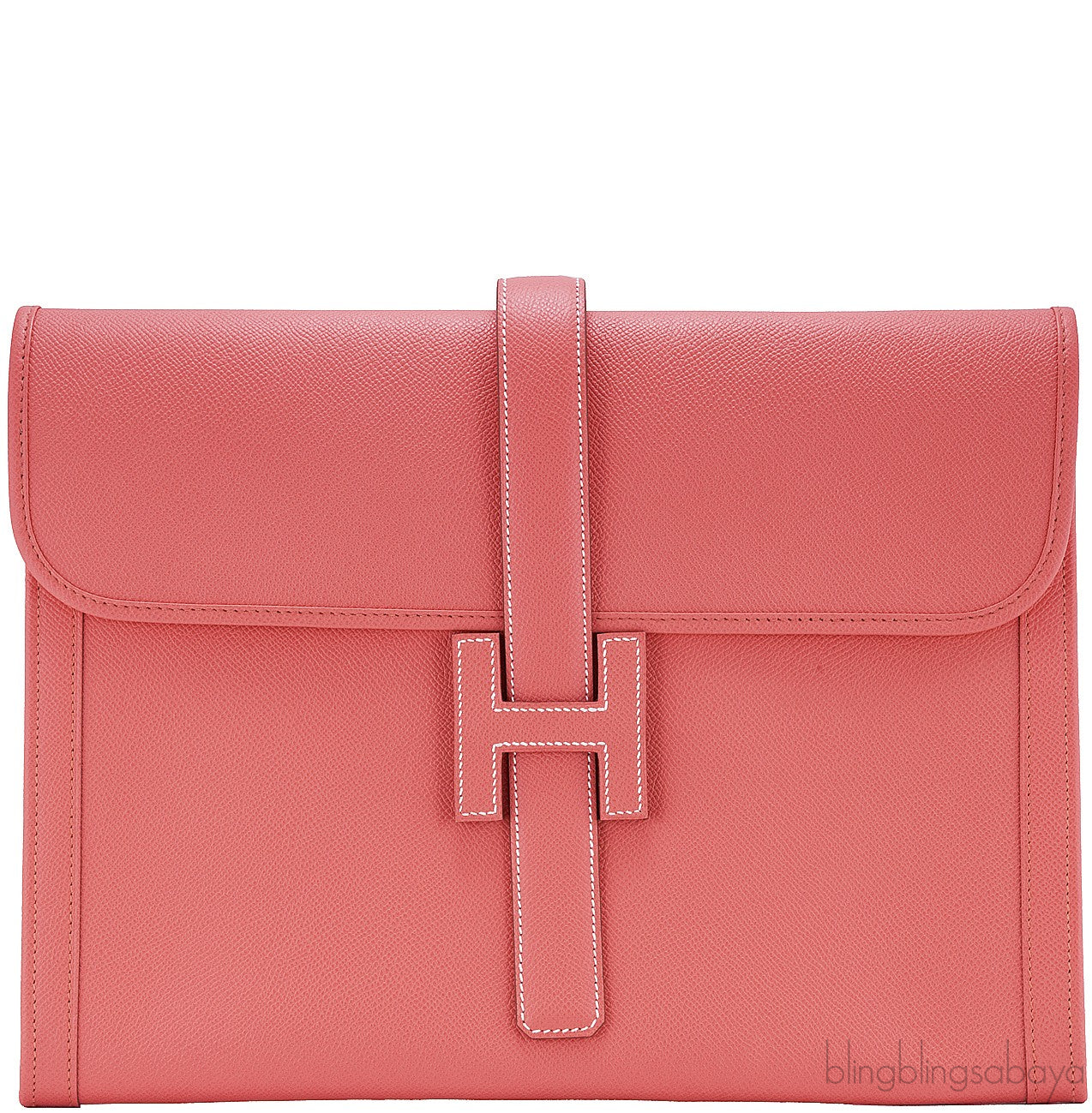 Jige Oversize Clutch Epsom Flamingo